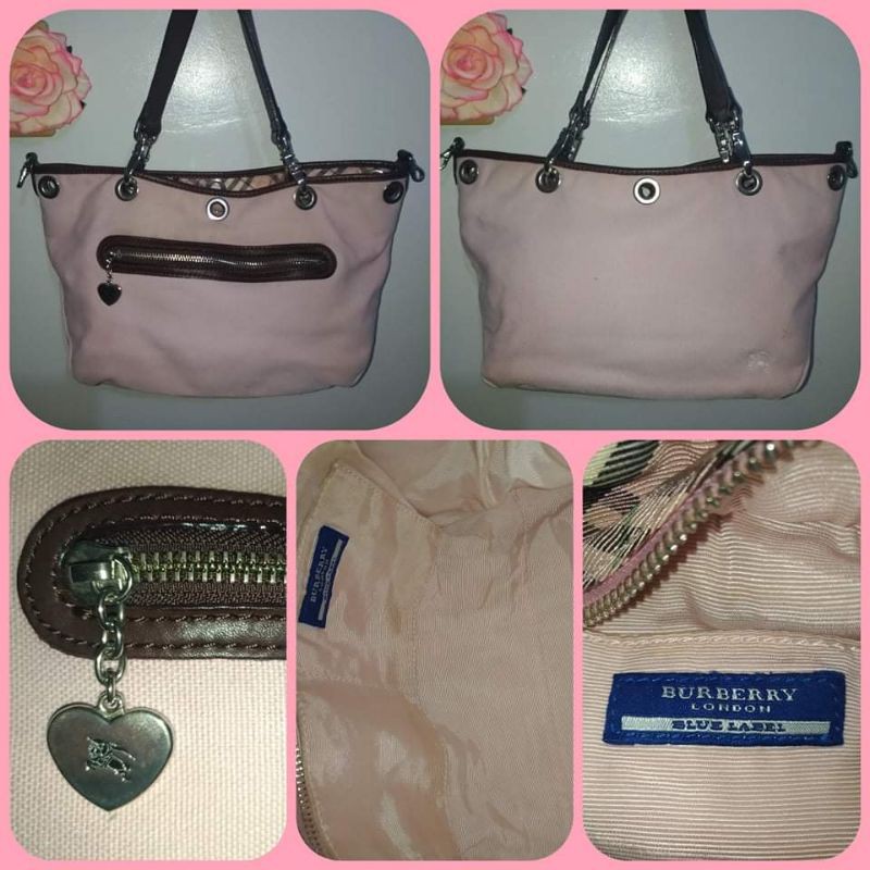 Burberry blue discount label pink bag