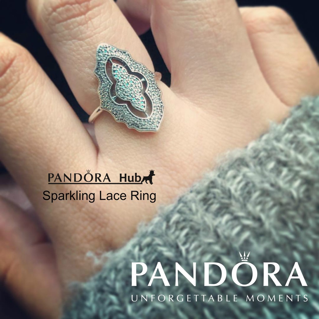 Pandora sparkling lace deals ring