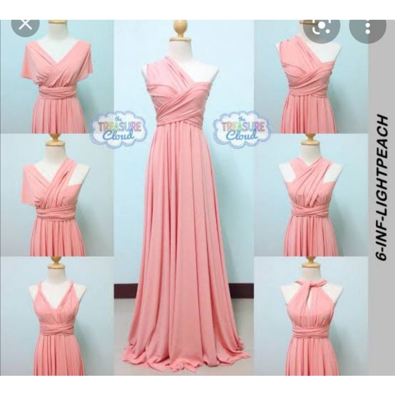 Light peach hot sale infinity dress