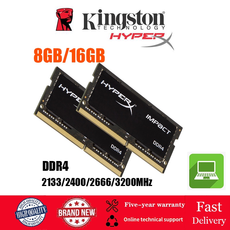 DDR4 RAM 8GB 16GB 2133MHz 2400MHz 2666MHz SODIMM for HyperX Impact