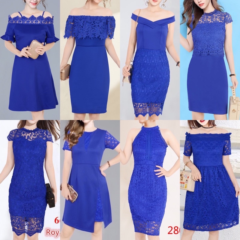 Royal blue semi on sale dress