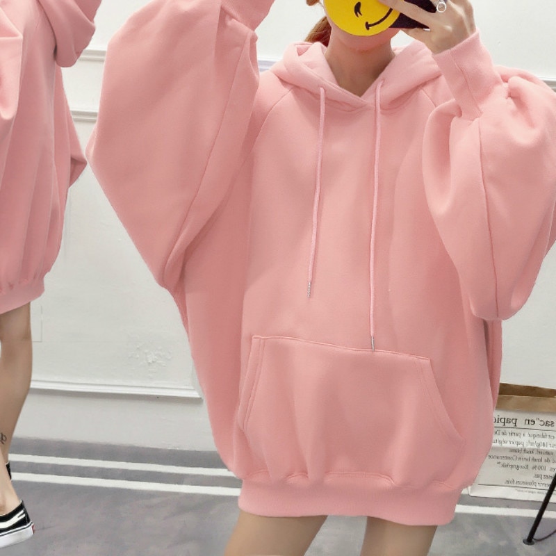 Oversized hoodie - Pink - Ladies