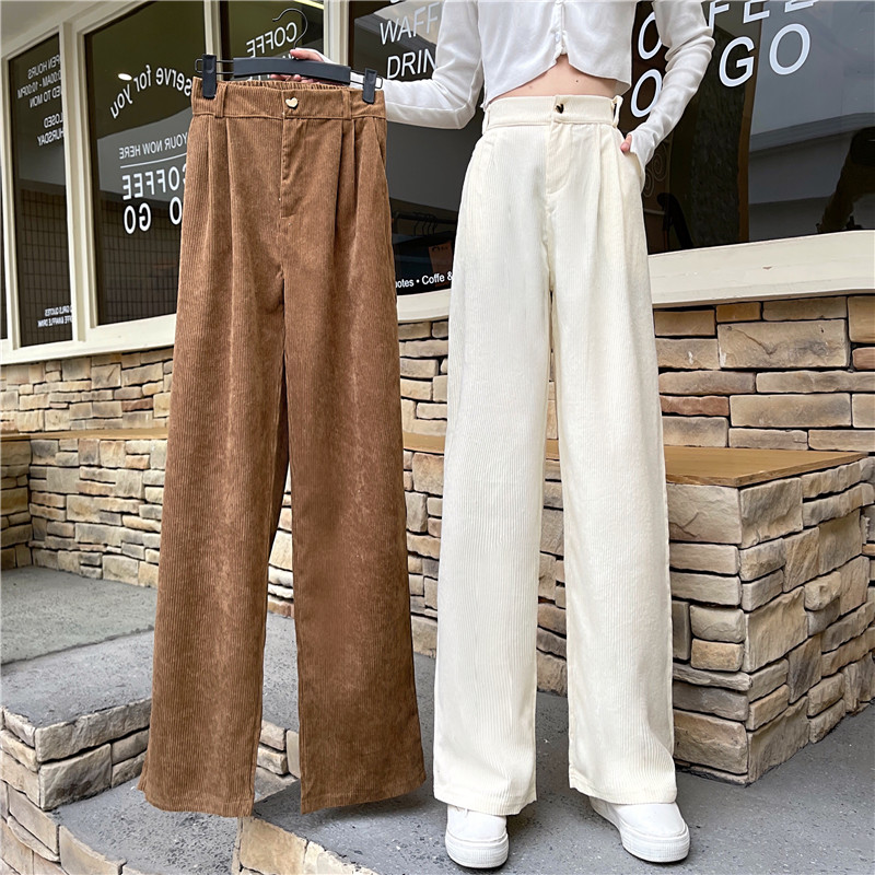 Wide Leg Pants For Women's Korean High Waist Casual Trousers