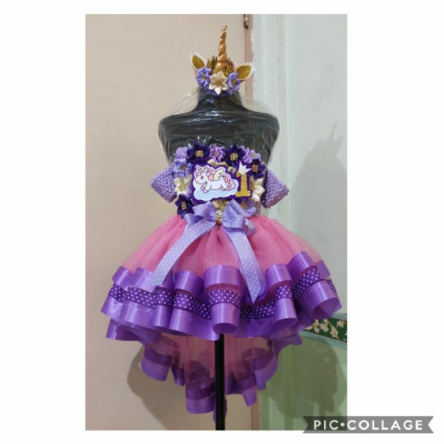 Pink and shop violet tutu dress