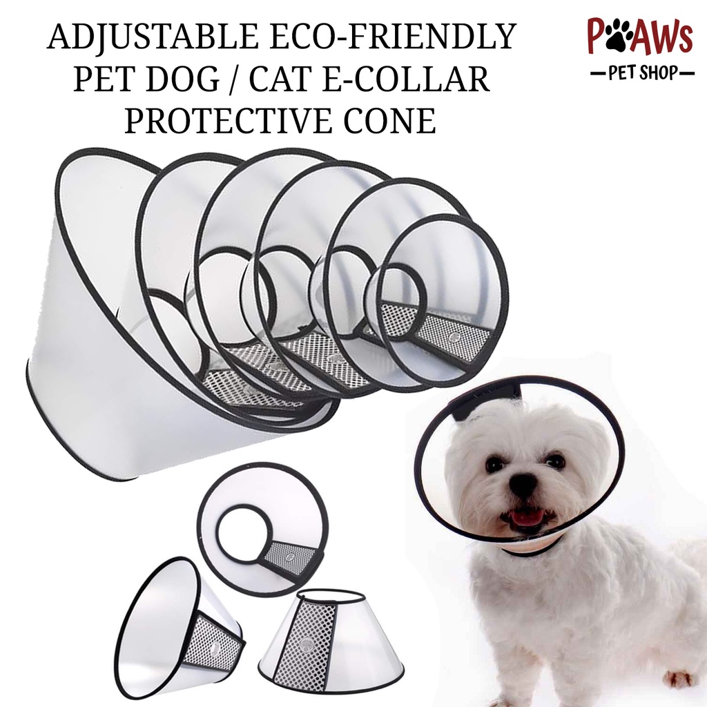 Adjustable Pet Dog Cone E collar Cat Dog Safety Collar Elizabethan Anti lick Collar Pet Head Cover Shopee Philippines