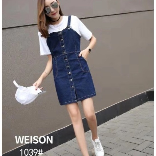 Denim discount jumper dress