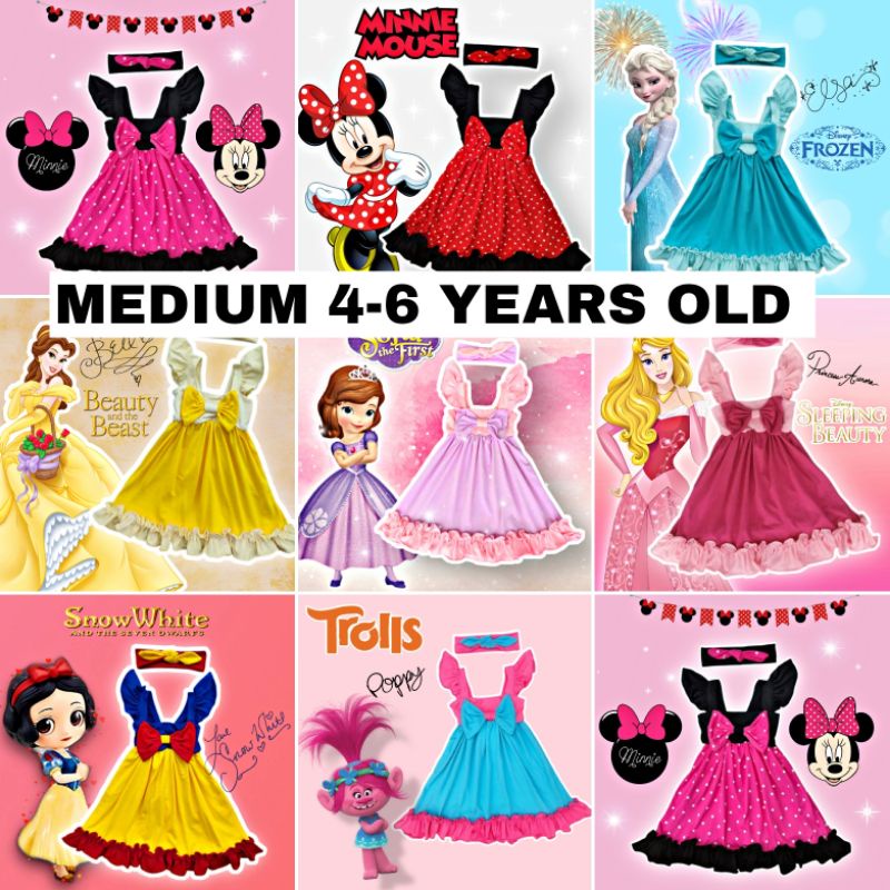 Lulu Disney Small Princess Inspired Dress baby girl ootd baby dress ootd  for 1-3 years old