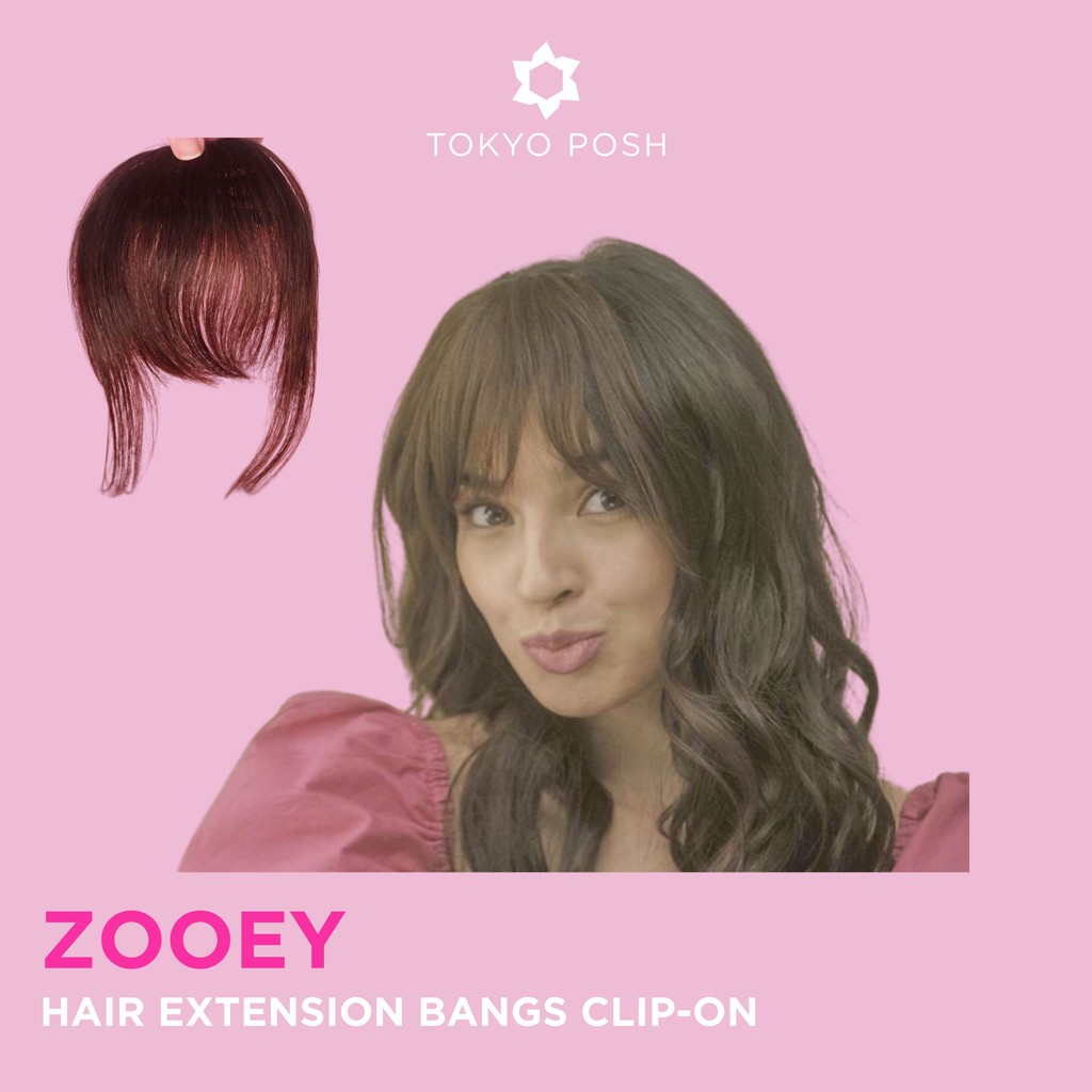 Tokyo Posh ZOOEY BANGS Human Hair Extensions Clip ons Shopee