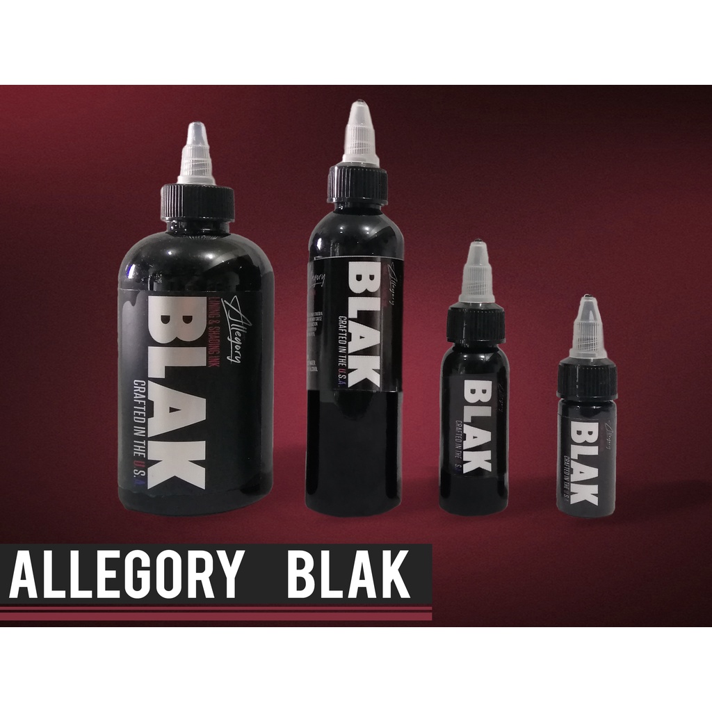 Allegory Premium Lining & ShadingTattoo Ink Blak (2 oz), Size: 2oz