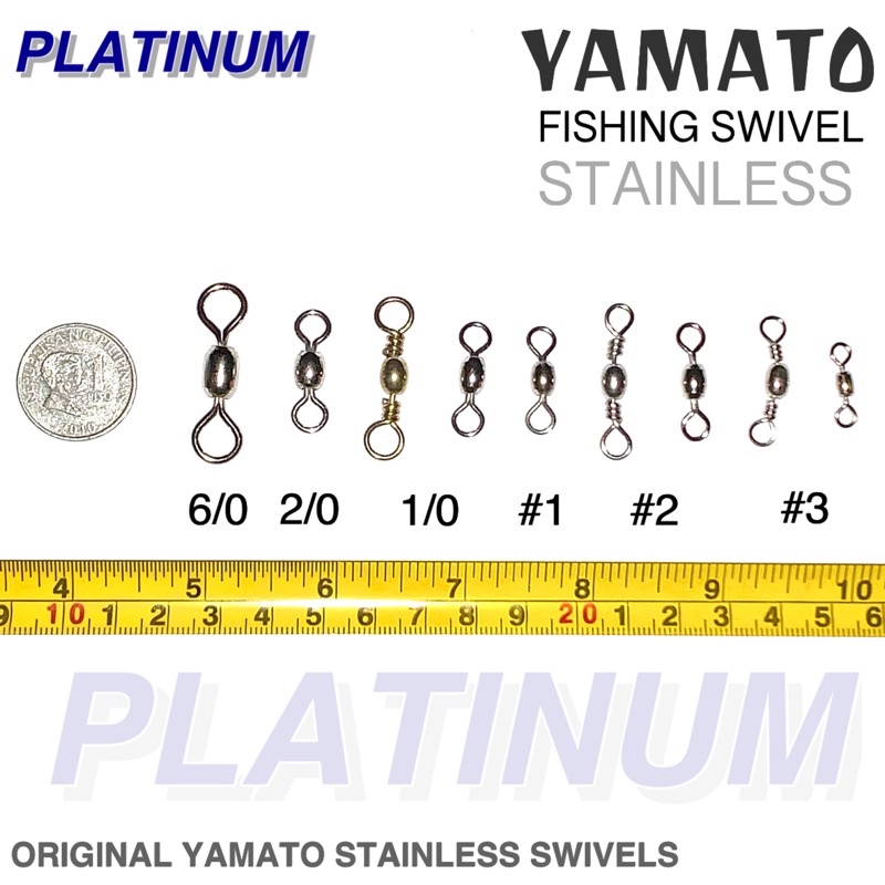 YAMATO Fishing Swivel  Crane & Barrel Stainless 6/0 2/0, 1/0, 1