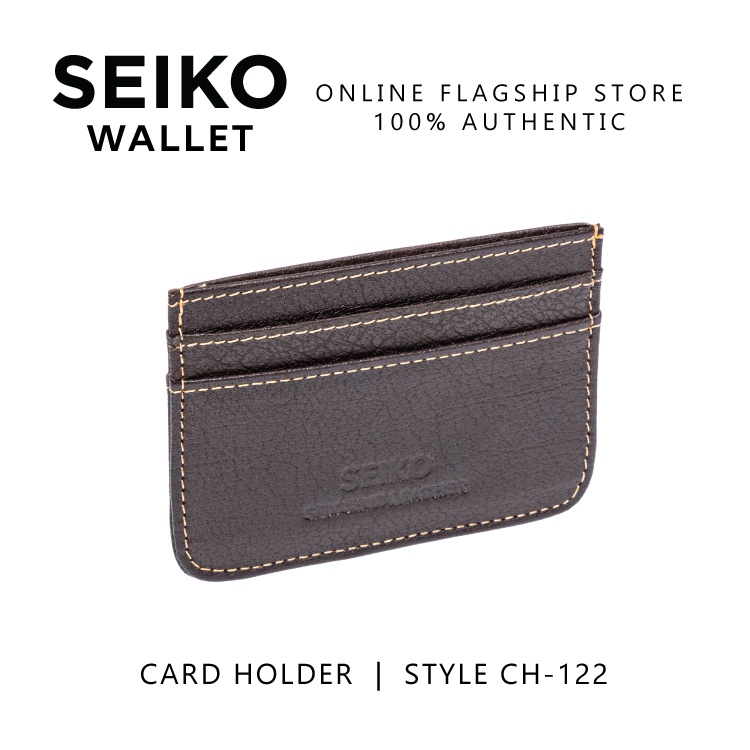 Seiko Wallet Genuine Leather Slim Card Holder CH 122 Shopee