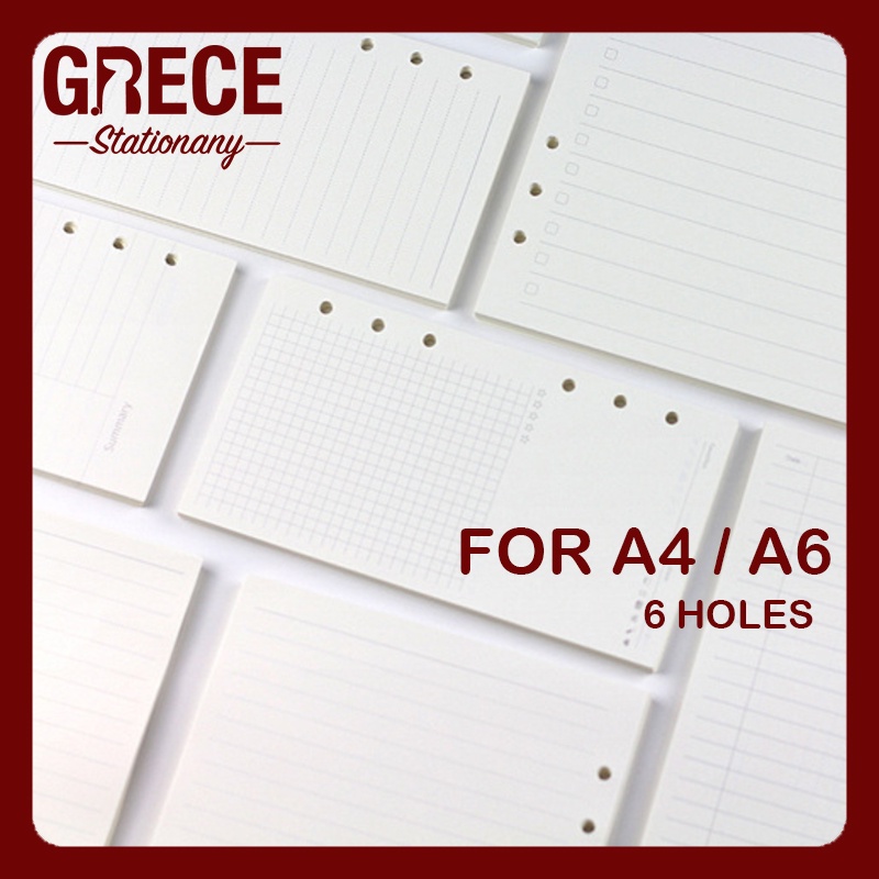 Loose Leaf Binder Cover and Refill A5/B5/A4 (20/26/30 Holes