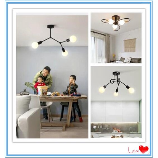 YHLAMP Black small Chandelier Nordic ceiling lamp Exquisite living