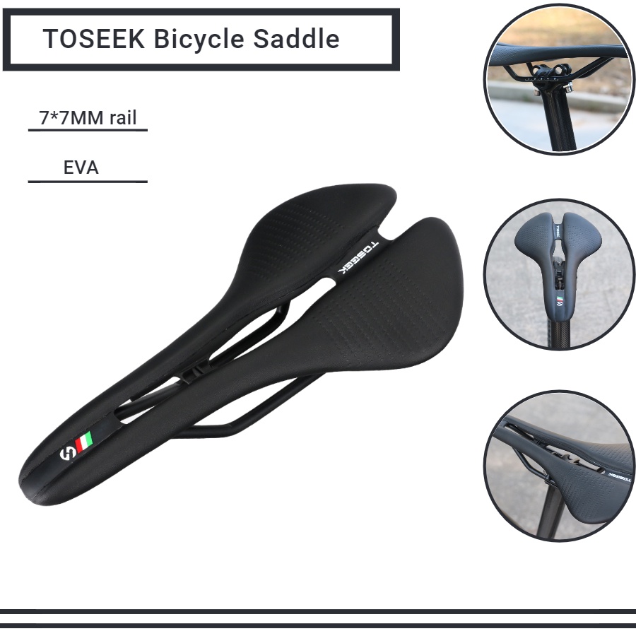 TOSEEK MTB Bicycle Saddle Road Bike Ultralight Racing Seat Hollow