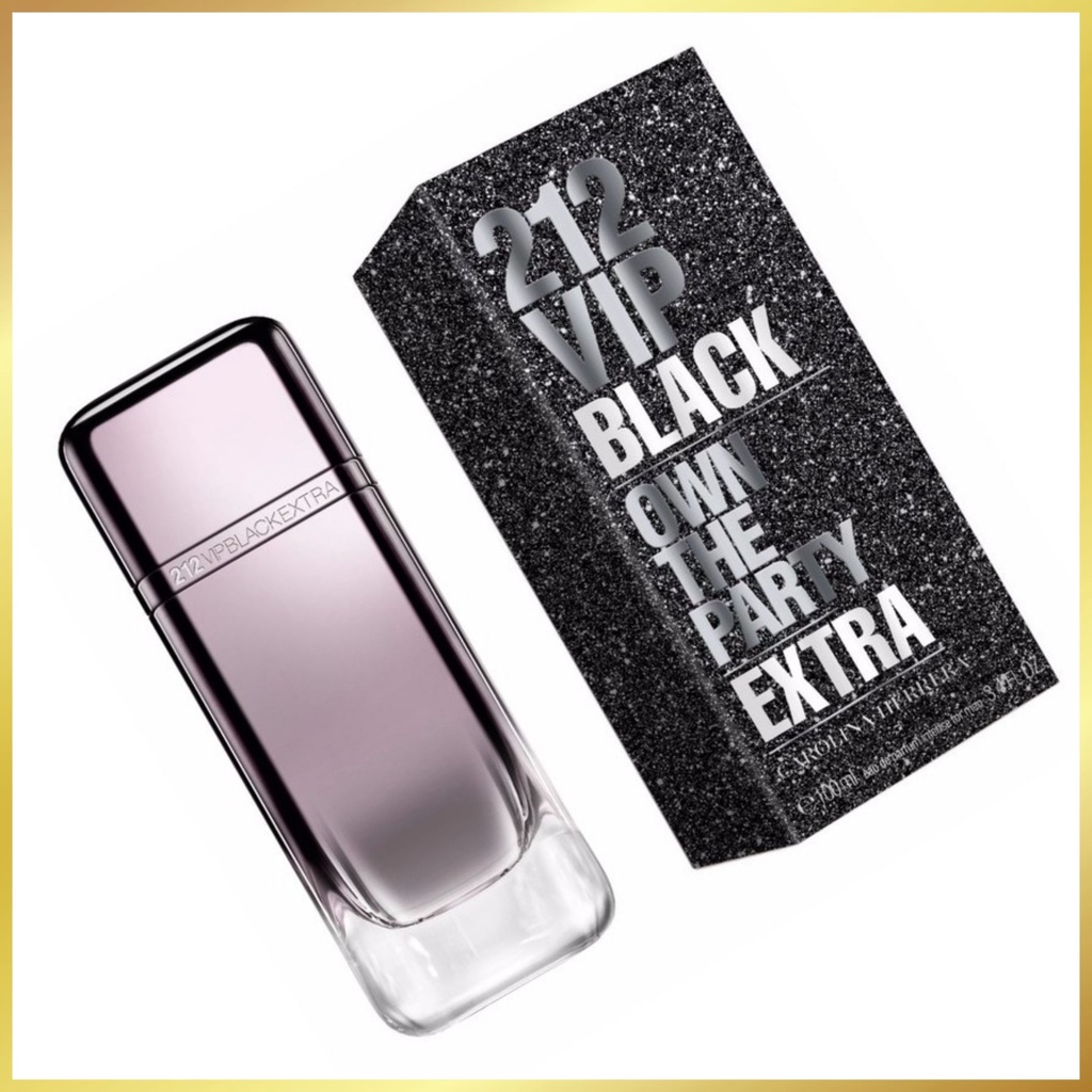 212 VIP Black Extra Carolina Herrera For Men 100ml Shopee