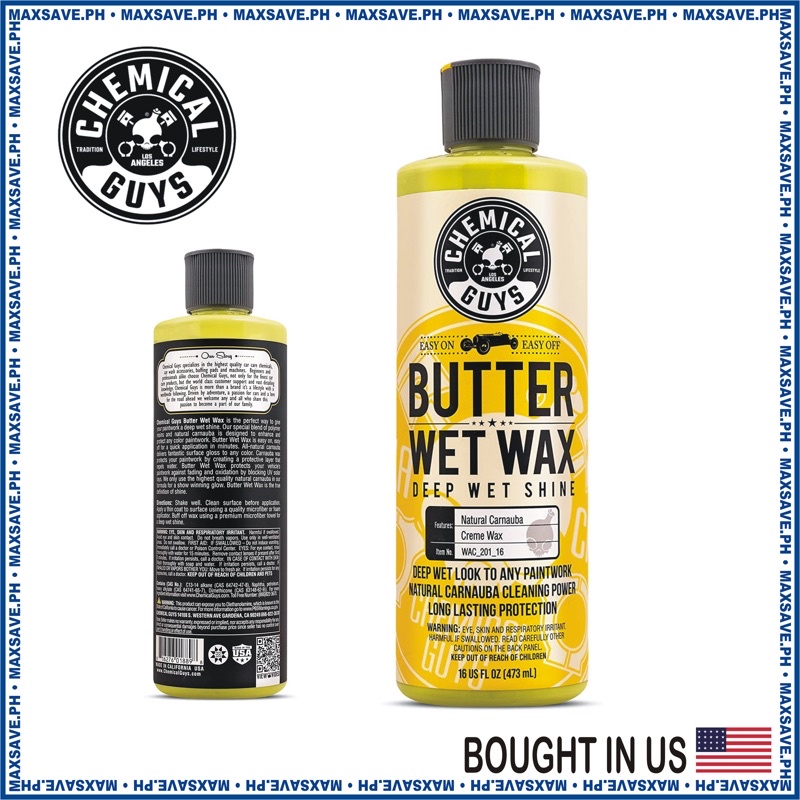 Chemical Guys WAC_201_16 Butter Wet Wax (4oz / 16 oz) | Shopee