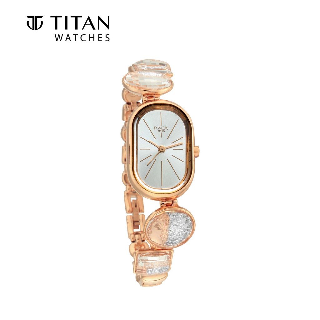 Titan raga rose gold with online bracelet