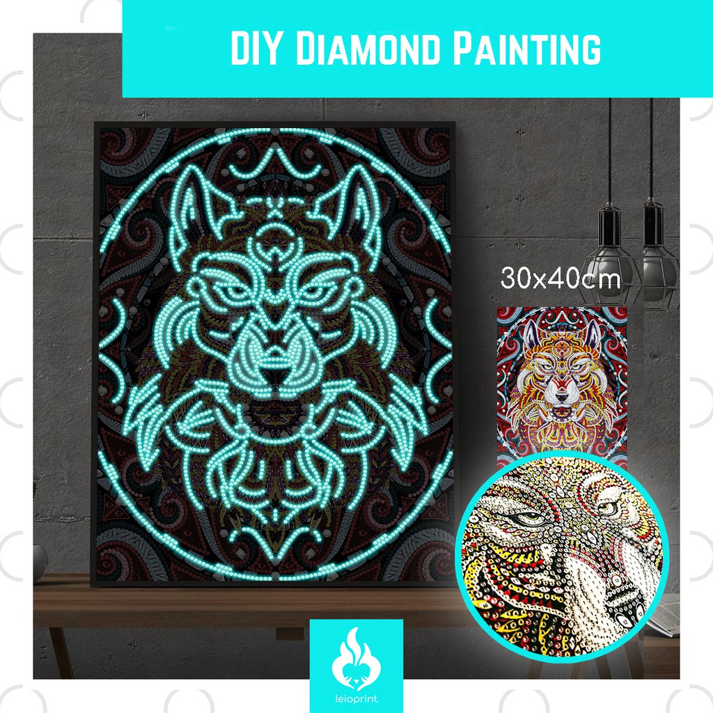 Diamond Painting Kit Animals 30x40cm