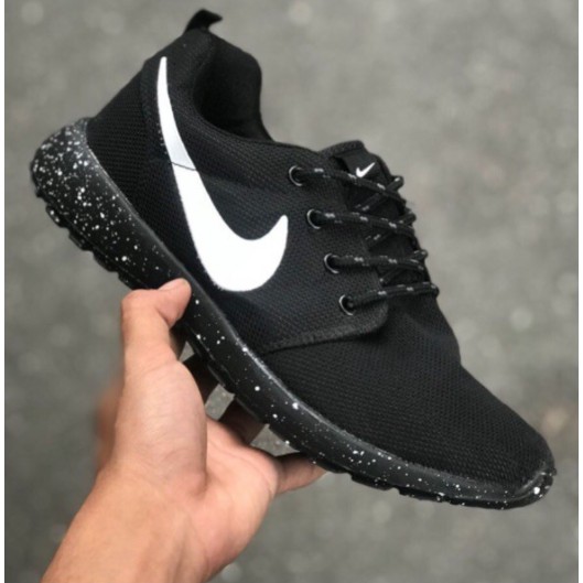 Roshe run womens shoes outlet oreos all black white