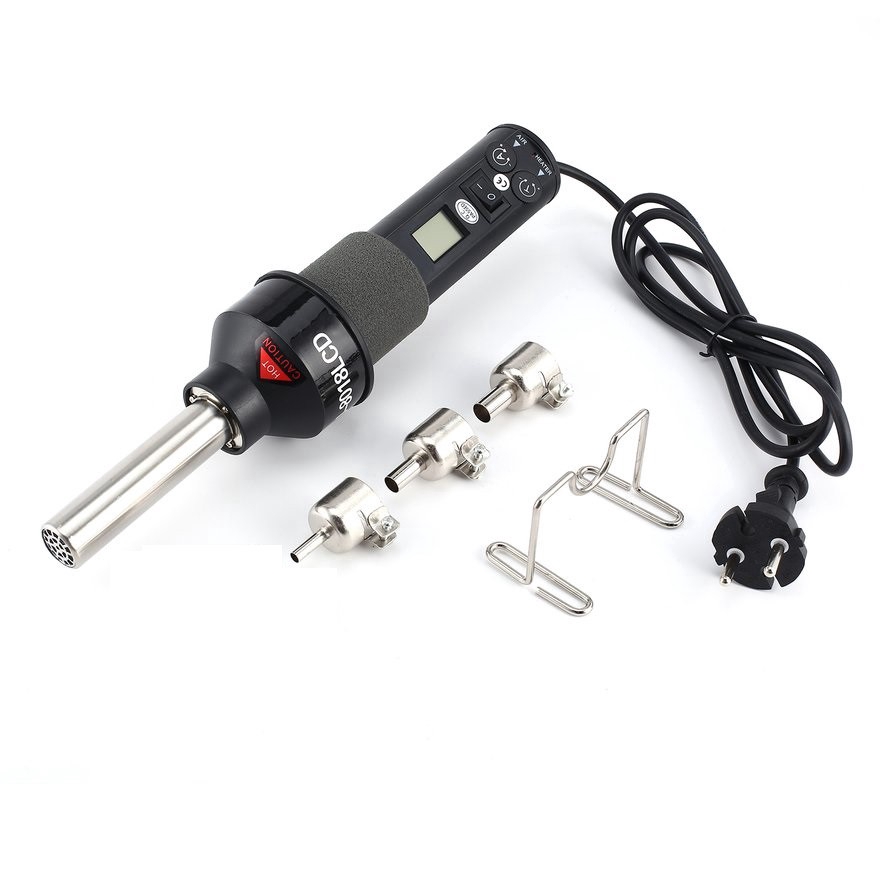 220V 450W LCD Display Hot Air Heat Gun Soldering Station + 9