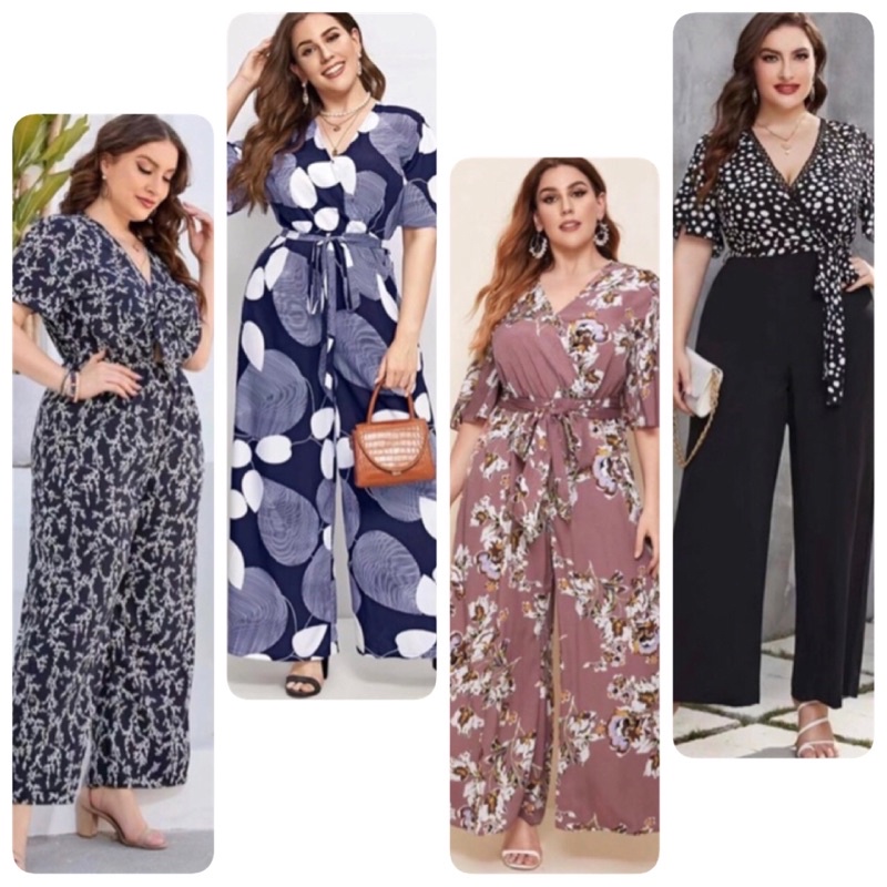 formal print plus size jumpsuit fit to XL