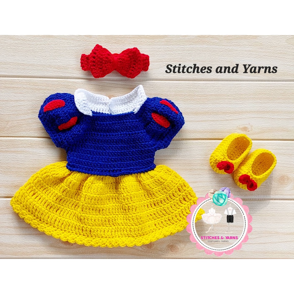 Snow white crochet store dress