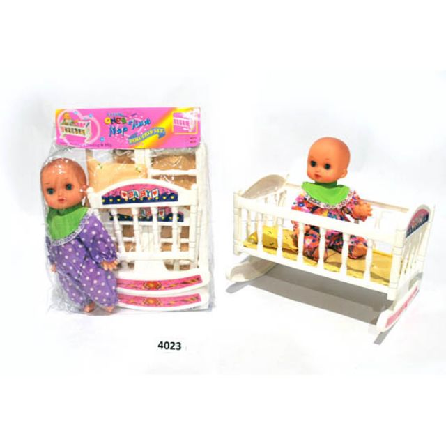 Doll store rocking crib