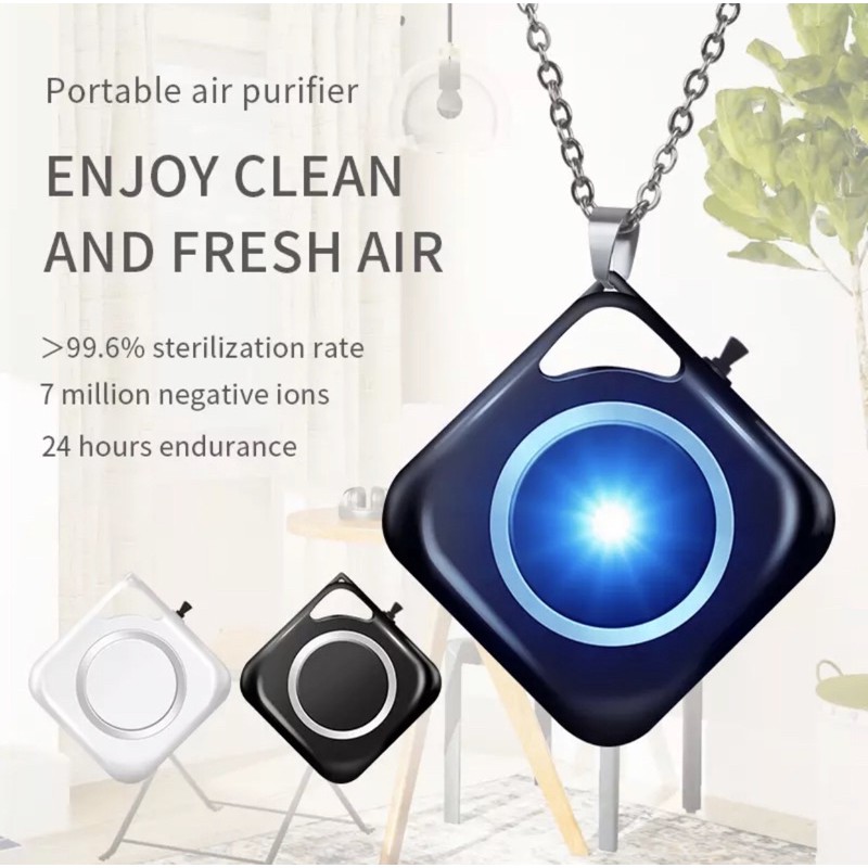 Portable mini deals air purifier necklace