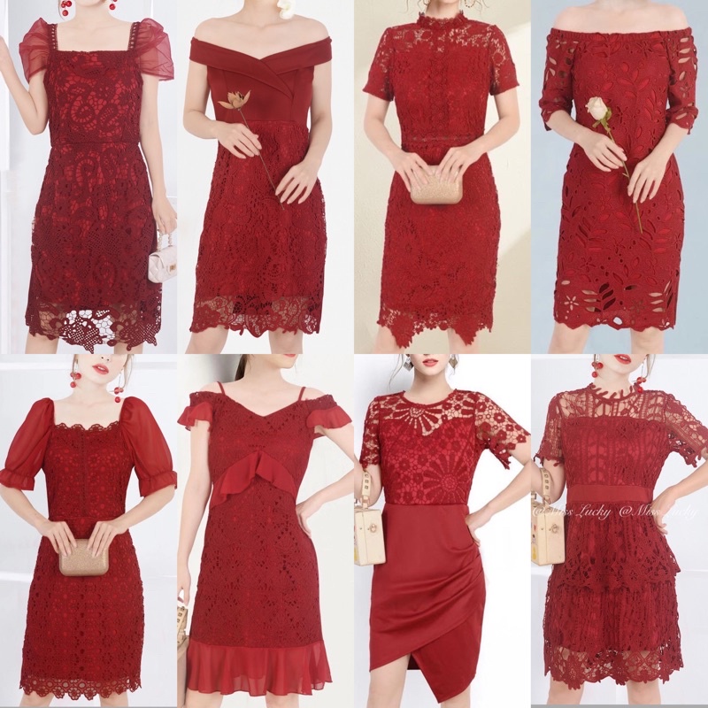 Maroon casual best sale dress for wedding