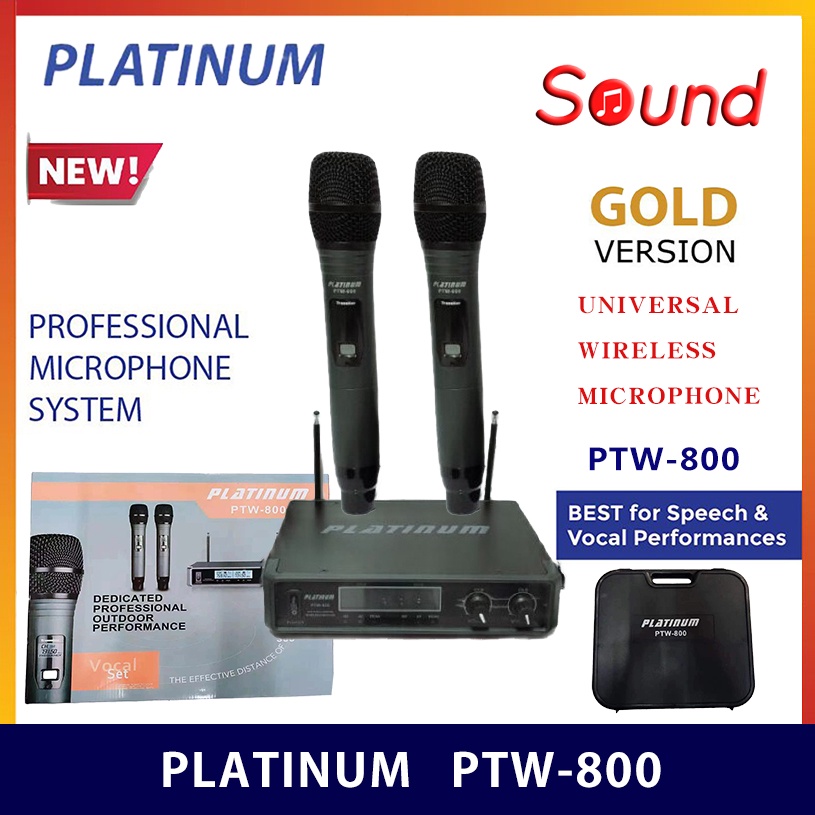 Music.Sound PLATINUM PTW 800 The High Quality Wireless Microphone