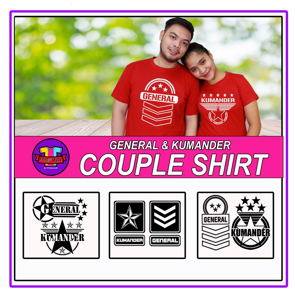 general and kumander couple shirt