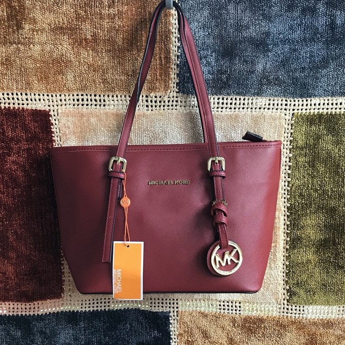 Michael kors tote hot sale bag red