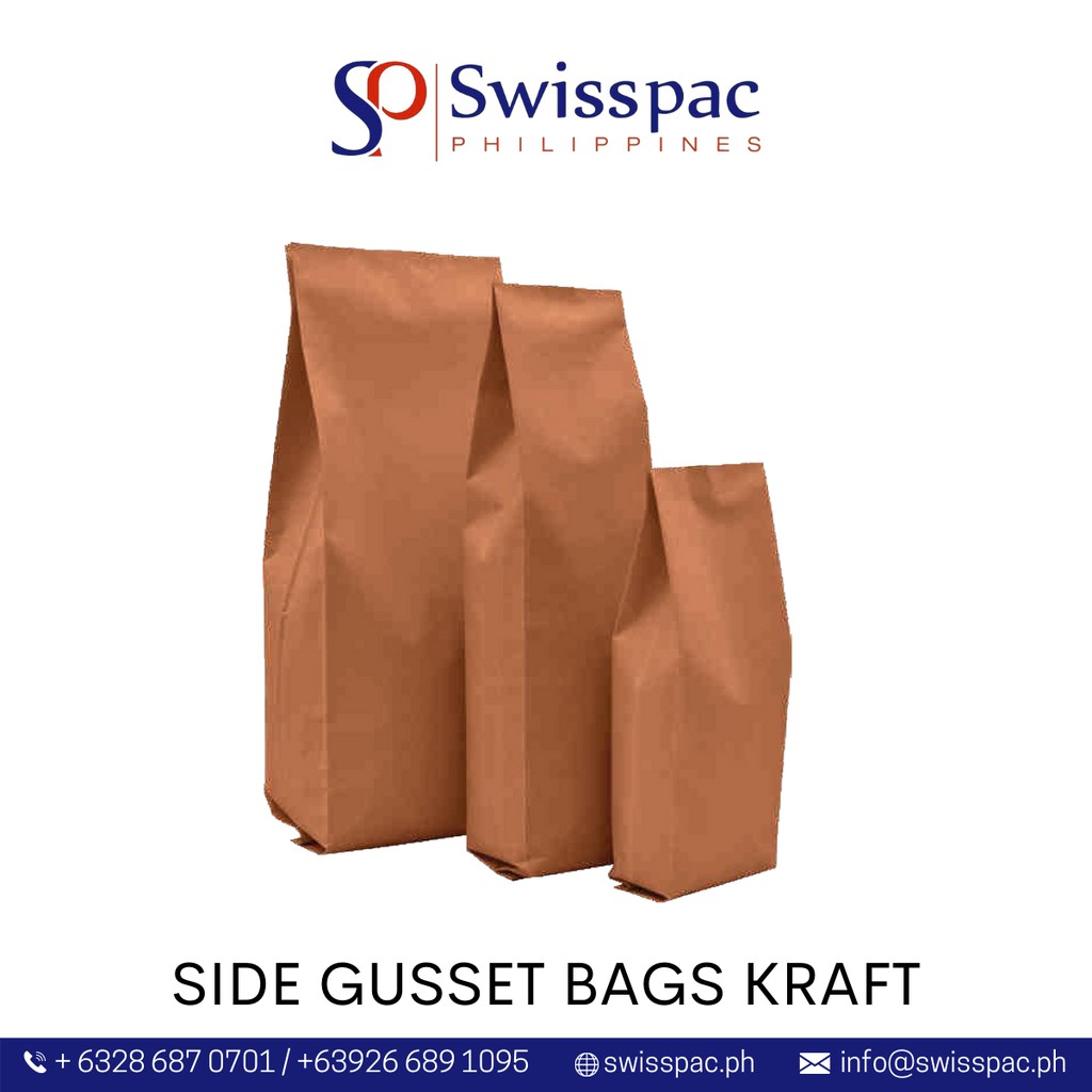 Kraft 2024 gusset bags