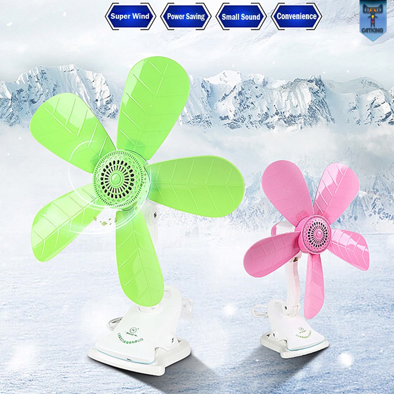 Mini Fan Home Electric Fan W Clip Clover Fan Anti Heat Portable Clip Electric Fan