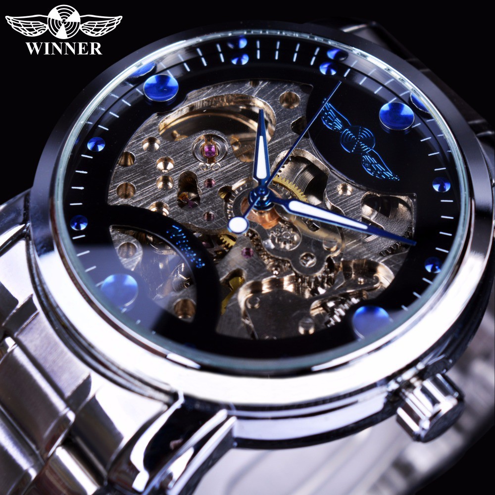 Winner skeleton watch on sale price