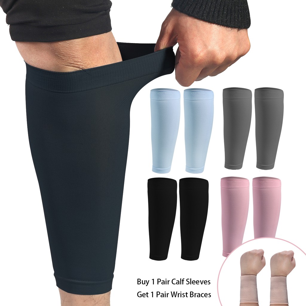 1Pair Calf Compression Sleeves - for Calf Pain Relief Calf Support Leg  Compression Socks for Running Cycling Sports