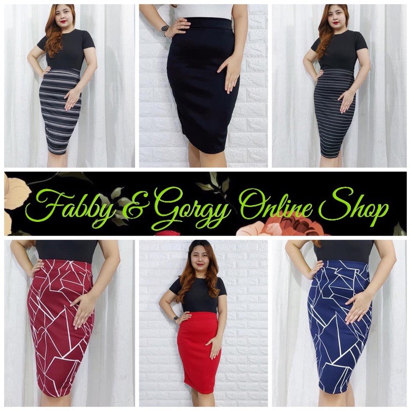 Pencil cut skirt on sale shopee