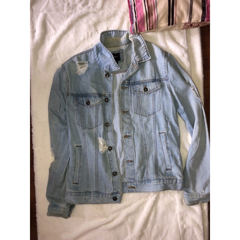 Distressed denim 2024 jacket h&m