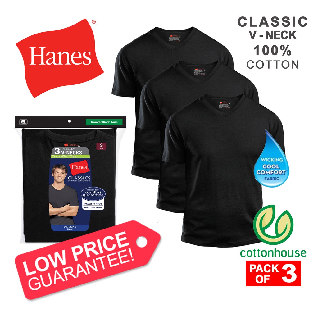 Hanes 3 pcs Classics Crew Neck T-Shirts