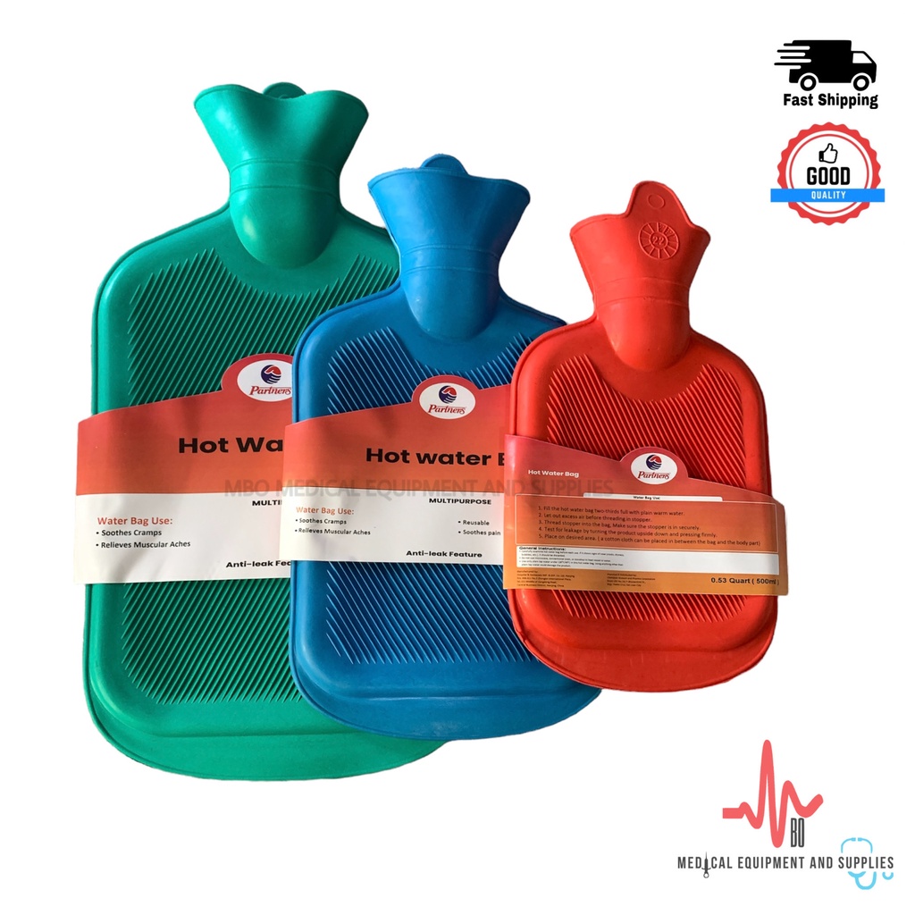 Rubber Hot Water Bag - 500ml, 1L, 2L