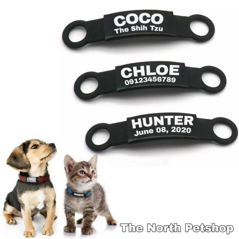 Personalized slide outlet on pet tags