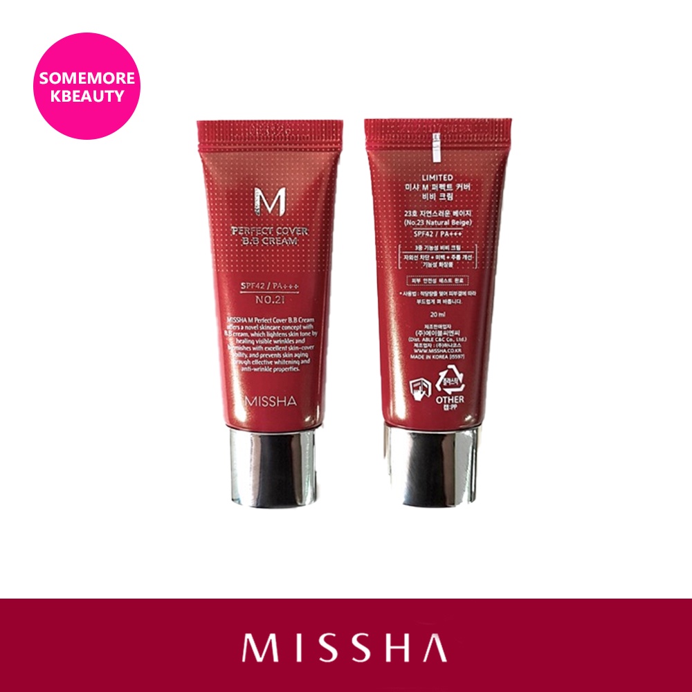 Missha M Perfect Cover Bb Cream 20ml Liquid Foundation, 55% Off