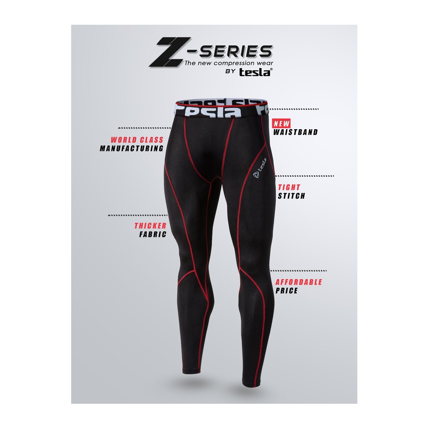 Tesla Men s New Z Series Long Pants Sports Compression Wear