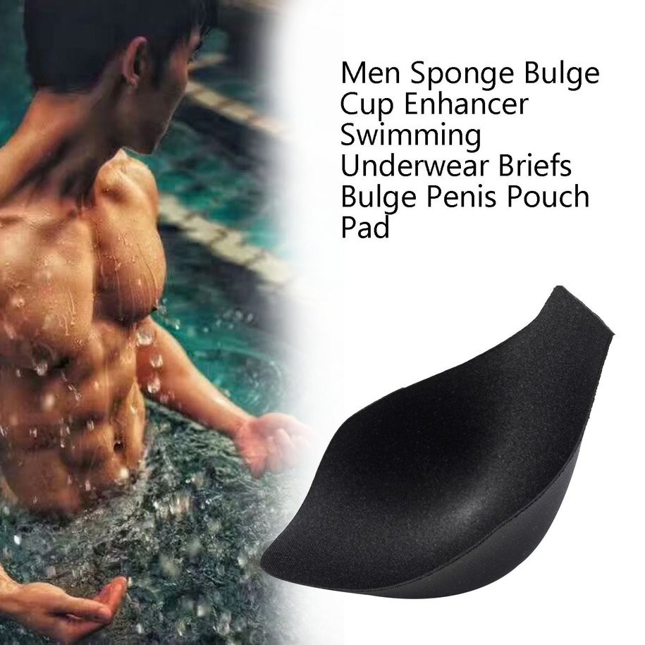 1PC Men's Swimming Underwear Enhancing Cup Bulge Pouch Sponge Frontal  Protection Pad for Swimming Trunk Swimwear Briefs Pad 2 Style