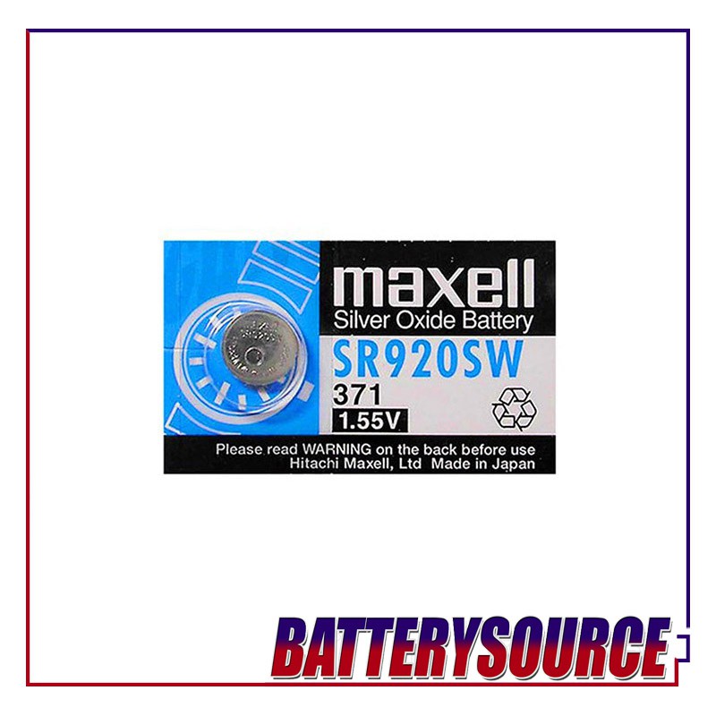 Renata 371 Battery (SR920SW) Silver Oxide 1.55V (1PC)