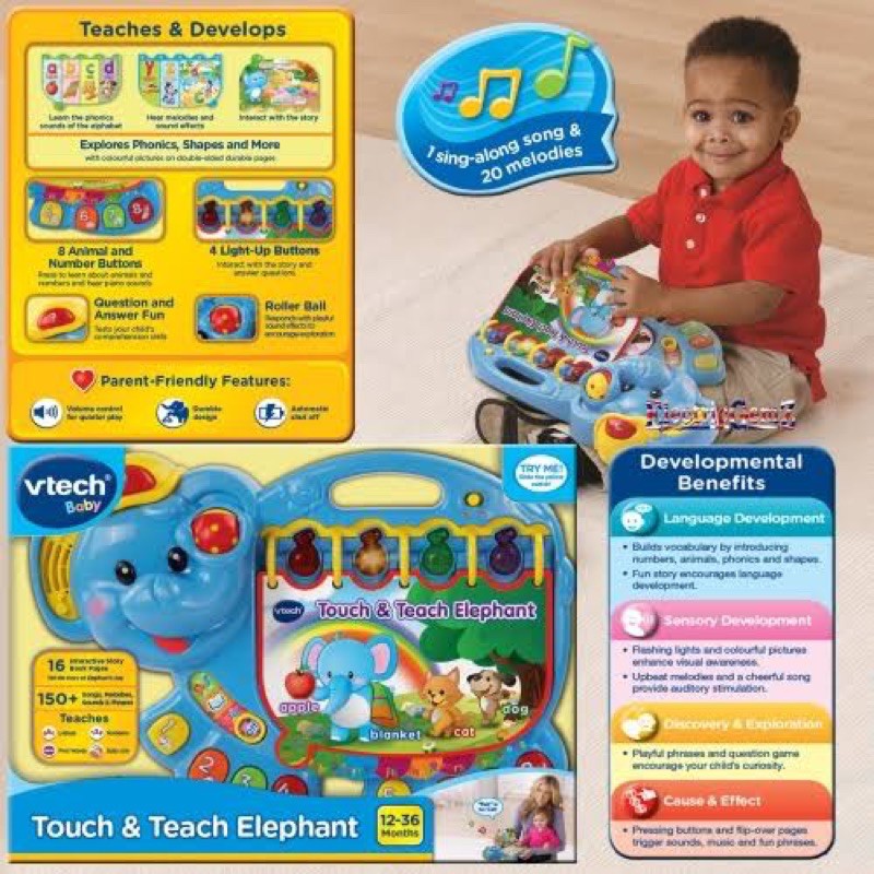 VTech Touch & Chat Light-Up Phone™ Musical Learning Play Cell Phone