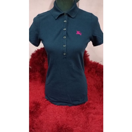 Burberry polo deals shirt womens blue