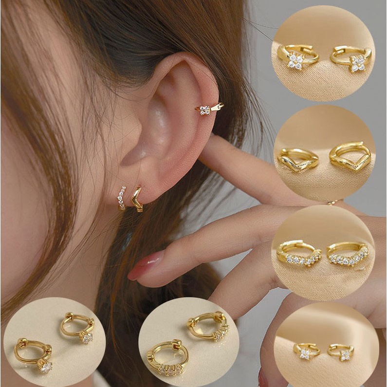 Gold plated deals helix earrings