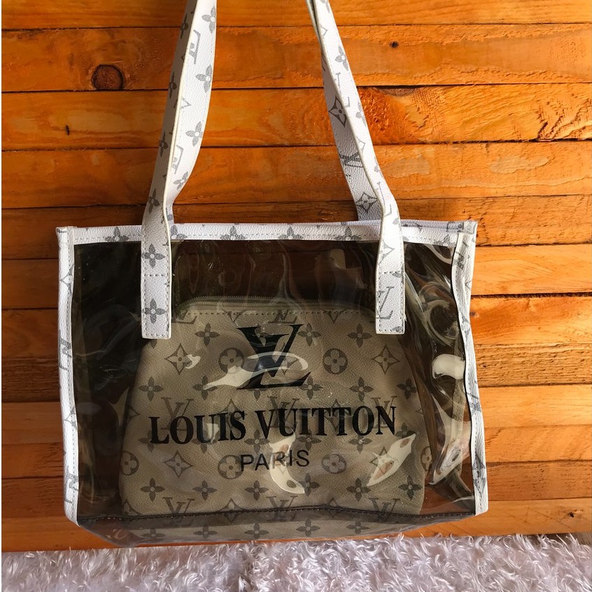 Lv clear beach on sale bag