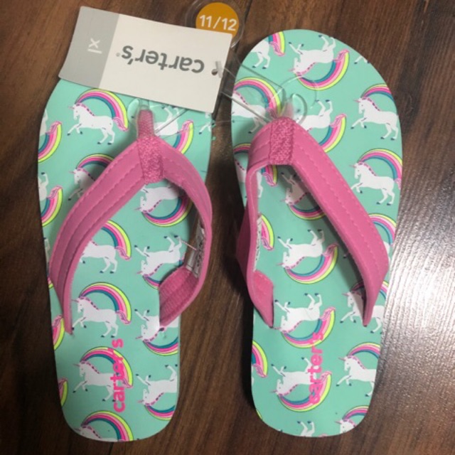 Carter's unicorn cheap flip flops